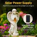 Angel Solar Garden Statues: 12.5 Cemetery Decorations for Grave Praying Angel Figurines for Outdoor Lawn Yard Patio Decor Memorial Gifts for Women