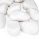40lbs White Rocks for Landscaping, 2-3 inch Decorative Rocks for Plants Indoor, Large Polished River Rocks for Garden, Outdoor Landscaping, Walkways, Yard, Plants Pots, Vases, Crafts