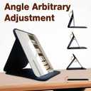 2 x gogofree Foldable Desktop Mirror, 8"  6" Adjustable Angle Makeup Mirror with Stand, Black Small Mirror for Travel Camping and Home (Black)