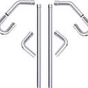 A-KARCK Mild Steel Mandrel Bends 8 Pcs, 2.5 Inches Mild Steel DIY Custom Exhaust Tubing Pipe Straight & U-Bend Kit, Universal Fit