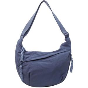 Nylon Crescent Crossbody Bag for Women Shoulder Tote Handbag Casual Sling Bag Dumpling Purse Bag for Outdoor Travel