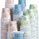 Clawsoff [300 Pack 3 oz Paper Cups, Disposable Bathroom Cups, Small Mouthwash Cups, Mini Paper Cups 3 Ounce for Bathroom (Green)