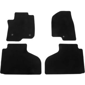 IKON MOTORSPORTS, Floor Mats Compatible with 2021-2023 Chevrolet Suburban Tahoe GMC Yukon, Black Nylon Front & Second Row Carpet Liners 4PCS
