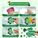 4 x 4Es Novelty 115 PCS St. Patricks Day Window Clings (9 Sheets)  Green Shamrock Window Clings for Glass, St Patricks Day Window Decorations & Irish Home Decor
