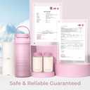 Momcozy 22oz Portable Breast Milk Cooler for Outdoor, Life Saver with 360 Total Cooling for 24 Hours, Larger Capacity Travel Breastmilk Chiller with 2pcs Baby Bottles for Breastmilk Storage, Pink