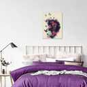 2 x African American Wall Art Black Girl Pink Canvas Prints Black and White Wall Art Modern Fashion Paris Decoration Pictures Painting Framed Artwork Home Decor for Bedroom Bathroom 12x16inch (16L" x 12W", stlye1)