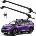 43" Universal Roof Rack Cross Bars, Upgraded Aluminum Lockable Crossbars with Extendable Window Frame Mount, 165lbs Capacity, Fits Bare Roof Cars SUVs Trucks, Dual Security Keys