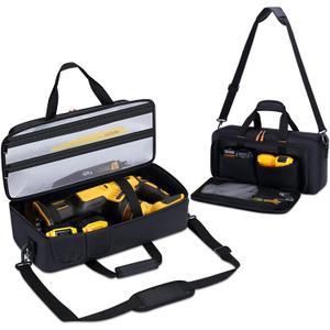 Reciprocating Saw Case Compatible with Dewalt Cordless Reciprocating Saw (DCS380B/DCS382B/ DCS389B/ DCS380P1) and Milwaukee Fuel Sawzall, Carrying Bag for Fuel Sawzall with Multiple Pockets