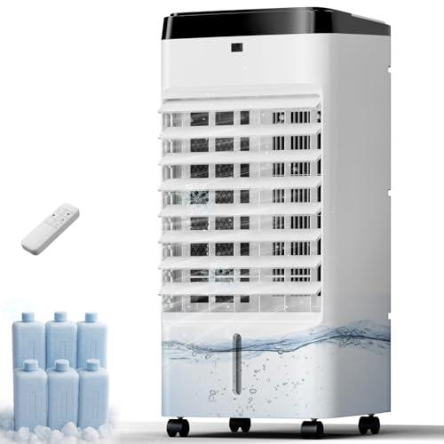 MEPTY Swamp Cooler, Windowless Air Conditioners with Oscillation, Portable Evaporative Air Cooler with Remote,12H Timer, Air Cooler with 3Modes&Speeds for Bedroom