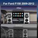 QLED Radio for Ford F150 2009 2010 2011 2012,2013 2014 STX XL Upgrade,Carbon Fiber Style,8 core Touch Screen Stereo Replacement,Wireless carplay Android auto,4G LTE Network,Free Camera