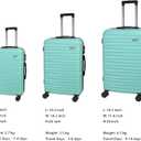 Luggage Sets 3 Piece(20/24/28)-Suitcase Set- Luggage with Wheels-PC + ABS Durable Lightweight Rotating hardshell suitcase 5PCS(Mint Green)…