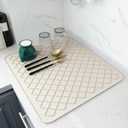 AMOAMI Dish Drying Mats for Kitchen Counter - Silicone Dish Drying Pad - Heat Resistant Mat - Kitchen Gadgets - Accessories - Small Appliances (16" x 18, BEIGE)