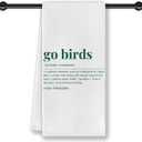 Go Birds Football Kitchen Dish Towels, Gifts for Football Lovers Players Boys Men Women, Sport Lover Gifts Hand Tea Towels for Bathroom Kitchen, 16x24 Inch