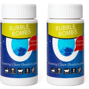 2 Pcs Powerful Magic Bubble Bombs Drain Cleaner - Fast Foaming Pipe Cleaner Powder Dredge Agent for Kitchen Toilet Pipeline Quick Cleaning Tool
