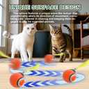 Speedy Cat Tail Toy 2.0,USB Rechargeable Smart Interactive Cat Ball,Automatic Moving Ball Toy for Indoor Cats, Replaceable Tail2PCS