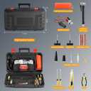 GSPSCN 6X Faster Inflation Portable Digital Air Compressor Pump Tire Inflator Heavy Duty Double Cylinder 12V Tire Pump 150 PSI with Tire Repair Kit and Toolbox for Auto,SUV,Off-Road,Truck,RV
