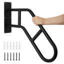 Aduanbang Hand Rails for Outdoor Steps & Elderly,U-Shape Wall Mount Stair Railing, Porch, Deck, Garage & Garden Grab Bar, 1 Pack Safety Handle