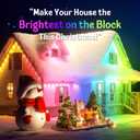 Fitop Permanent Outdoor Lights, 150FT RGB Waterproof LED Lights for House, Smart Outdoor Strip Light with Extendable Design, App/Remote Control, 16 Million Colors, IP67 Rated