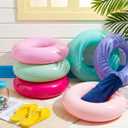 12 Pcs 28 Inches Inflatable Pool Float Bulk Swim Tube for Adult Swimming Ring Pool Floaties for Beach Summer Lake Beach Hawaiian Vacation Party Decoration (Morandi Color)