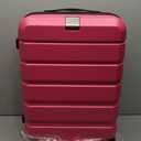 KROSER Hardside Expandable Carry On Luggage with Spinner Wheels & Built-in TSA Lock, Durable Suitcase Rolling Luggage with USB Port, Carry-On 20-Inch Magenta