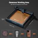 WIZMAKER Wand 12W Laser Engraver, 300300mm High-Power Diode Laser Cutter for Wood, Leather, Paper, MDF, Felt, Coated Metals, Dark Acrylic, DIY, Small Business Projects