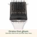 Cuisinart Stainless Steel 16.5" Long Handle Grill Cleaner Brush and Scraper for BBQ, Griddle, Grills, Cookout Tool, Grill Brush for Outdoor Grills BBQ Accessories