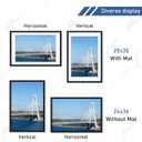 Wiscet 24x36 Poster Frame Set of 4, Display Picture 20x30 with Mat or 24 x 36 without Mat, Photo Frame for Horizontal or Vertical Wall Display, Black
