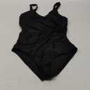 Yonique Women Plus Size One Piece Swimsuit Tummy Control Bathing Suits Lace up Plunge Swimwear, XL