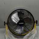 Battery Operated Powered 14 Inch Floor Fan High Velocity Rechargeable Fan Cordless Metal Blade Portable Fan for Camping Travel Patio Tent Indoor Outdoor 360 Degree Manual Tilt 12 Speed