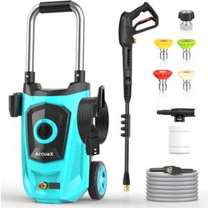 Electric Pressure Washer, 3900 PSI 2.5 GPM Power Washer with 4 Quick Connect Nozzles and Foam Cannon, High Pressure Cleaning Machine with Upgraded Hose for Cars/Patios/Diverway/Fences