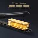 Terviiix Mini Flat Iron for Short Hair Temperature Adjustable, 1/2 Inch Mini Small Portable Ceramic Travel Hair Straightener for Men, Black