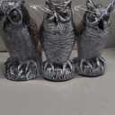 3-Pack Owl Decoys for Bird Deterrent - Weatherproof Bird Repellent Devices for Outdoor Use - Plastic Owls to Scare Birds Away and Control Garden Pests