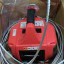 Portable Drill Winch 1000LBS, Drill Powered Winch with Alloy Steel Wire Rope 40FT, Drill Winch for Lifting, Dragging, Handling, Trailer (Red)
