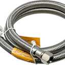 PROCURU 36-Inch (3Ft) x 3/8" Comp x 7/8" BC, Universal Flexible Toilet Connector, Braided Stainless Steel Water Supply Line, LF Certified Safe (9ST36-1P)