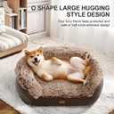iweepet Orthopedic Dog Beds for Medium & Large Dogs, 41" x 32.6" x 7.7" Supportive Dog Sofa Bed with 28D Egg-Crate Foam, Removable Washable Cover, Waterproof Lining, for Puppy,Senior,Sick, Brown