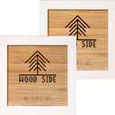 Rustic Wooden Square Picture Frames 8x8 - Set of 2-100% Natural Solid Eco Wood with Real Glass for Wall Mounting and Tabletop Photo Frame - White