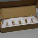 TUNNY 5 Pack Round Towel Hooks-Champagne Gold Modern Coat Hooks Shower Towel Hooks for Bathroom Kitchen Home Storage