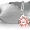 Bedsure King Size Satin Pillowcase Set of 2 - Silver Grey Pillow Covers for Hair and Skin with Envelope Closure, Similar to Silk Pillow Cases, Gifts for Women Men, 20x36 Inches, 2pcs