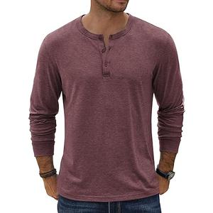 COOFANDY Men's Henley T-Shirt Long Sleeve Casual Lightweight Pullover Shirts Soft Stretch Basic Tees Fall Tops M