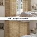 Lazblinds Adjustable Vertical Blinds - Woven Texture Paper Panel Blinds for Patio Doors & Room Dividers, Extendable Track (45 3/4" - 82 5/8" W), Trimmable to 96" H, SleekLoom Khaki