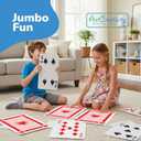 Gamie Giant Poker Jumbo Playing Cards - 10.5 Inches X 14.5 Inches - Extra Large Playing Cards Set with 2 Jokers - Huge Casino Game Cards for Kids and Adults - Oversized Poker Party Decorations - 1 Pack