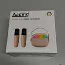 Mini Karaoke Machine for Kids, Toy for Girls Portable Bluetooth Speaker with 2 Wireless Microphones, Fashion Toy Gifts for Christmas Birthday, for 3 4 5 6 7 8+ Year Old Girls Gifts(Pink)