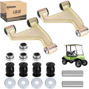10L0L Set of 2 Golf Cart Front Lower Control Arm with Bushing Kit(JU0-F3570-20-00) for Yamaha G22/G29 G&E Carts,2 Sets with Collar and Thruts