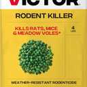 Victor Rat Poisoning for Inside & Outdoor Use - Kills Rats, Mice, Meadow Voles, Mouse Poisoning for Indoor & Outside Areas, Ready-to-Use, Yellow, M925, 4 lbs