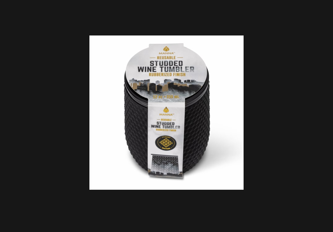 The 12 ounce Studded Wine Tumbler is designed to keep beverages cold. This tumbler is condensation free to keep your surfaces dry and clean