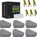 Fursnare 6-Pack Mouse Bait Stations for Outdoor & Indoor Use with Lockable Keys, Weatherproof, Safe for Kids & Pets