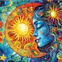 3 x 300 Piece Puzzles for Adults,Cool Solar and MoonPuzzle for Adults Kids Seniors,Recycled Cardboard Unique Flowers Puzzle 300 Piece,Challenging Family Game Great Gift for Family Friends,20.5 x 15 in