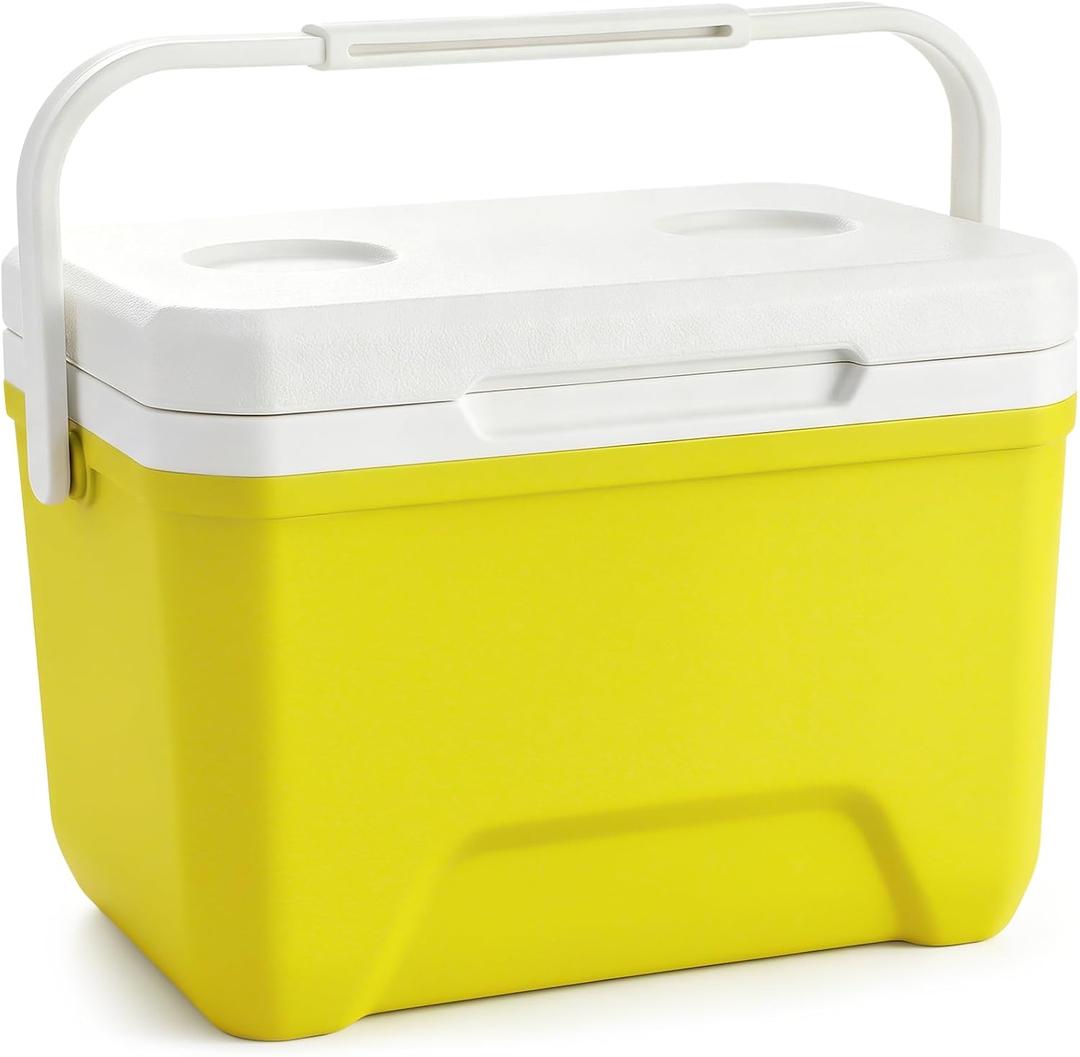 1 Pcs 6 Liter Mini Hard Cooler, Portable Cooler, Yellow