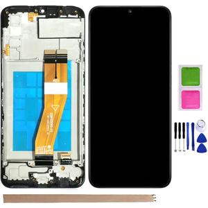 Galaxy A02S LCD Screen Replacement for Samsung Galaxy A02S SM-A025U A025G A025A A025V S025DL 2021 6.5" LCD Display Touch Digitizer Replace A02S LCD with Repair Part Tools (A02S LCD Screen with Frame)
