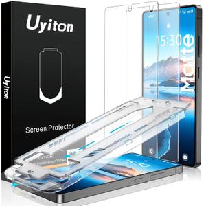 Uyiton UnBreak-Glass for Samsung Galaxy S25 Ultra Matte Screen Protector, [Ultrasonic Fingerprint Support][Anti- Glare][9H Tempered Glass] Scratch-Resistant Bubble-Free, 2 Pack